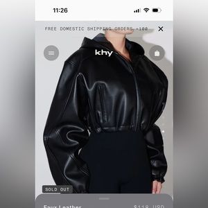 Khy cropped leather bomber